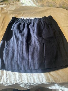 J. Crew Navy Elastic-Waist Mini Skirt